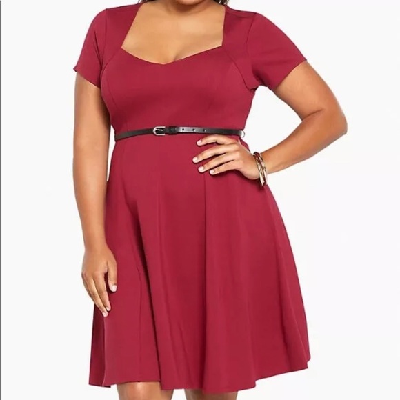torrid Dresses & Skirts - Torrid Cranberry V Neck Dress, Size 3x